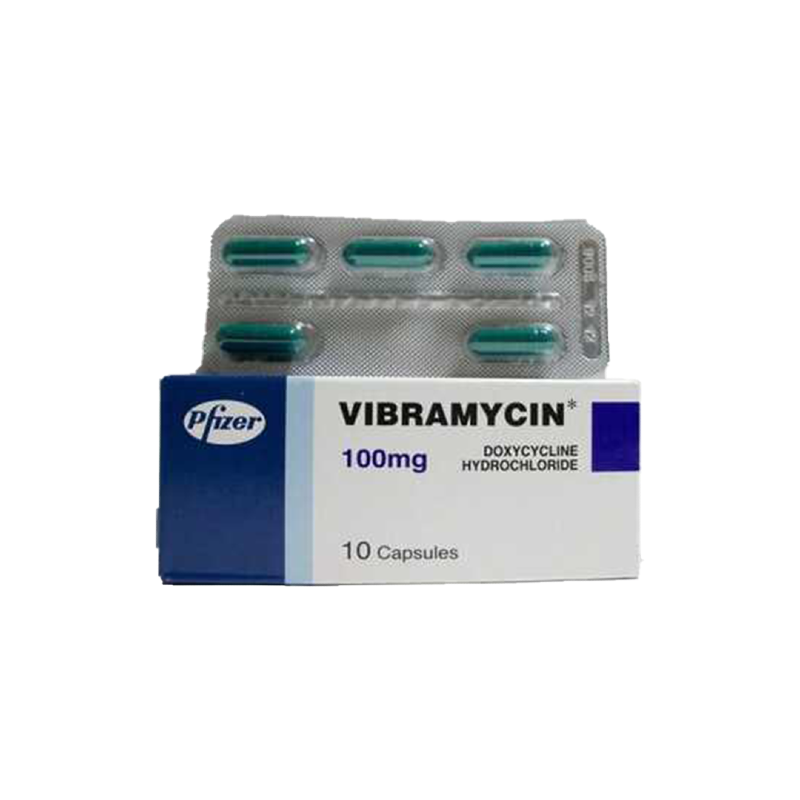 VIBRAMYCIN 100 MG 10 CAPSULES