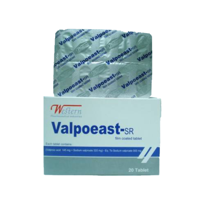 VALPOEAST SR 500 MG 20 TABLET