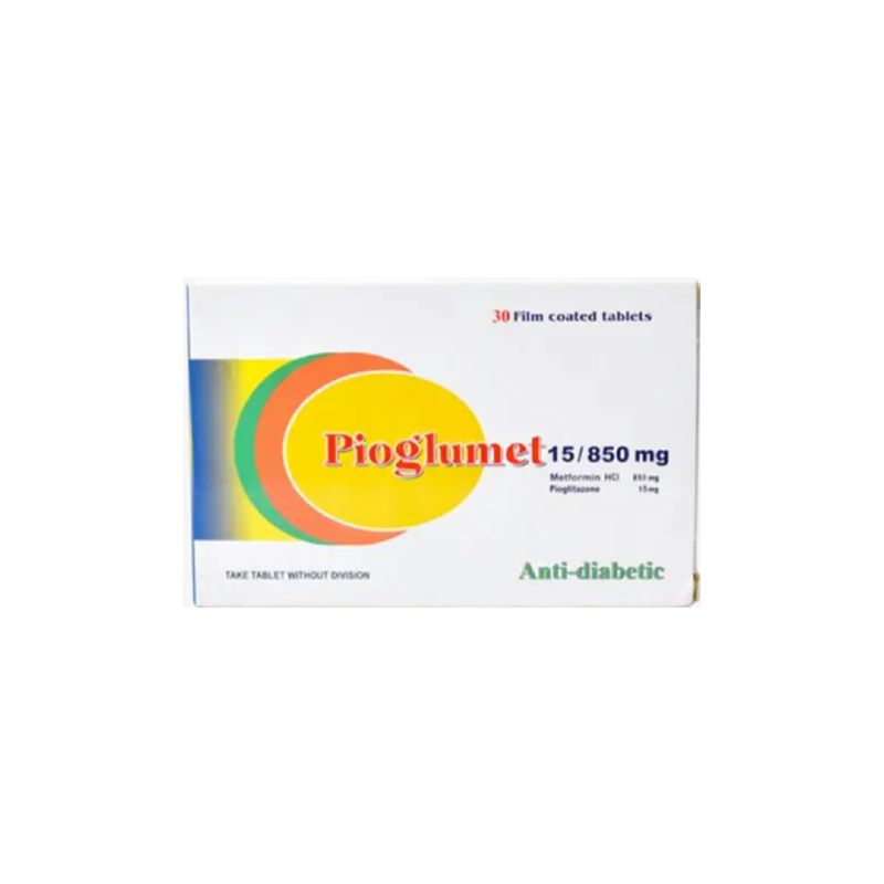 PIOGLUMET 15/850 MG 30 TABLET