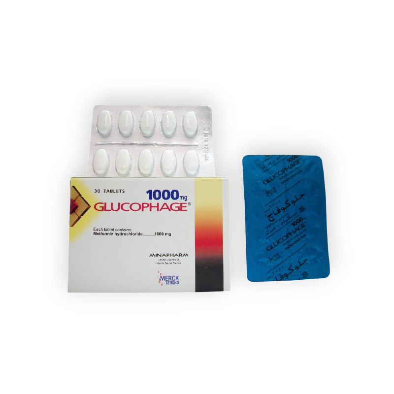 GLUCOPHAGE 1000MG 30 TABLET