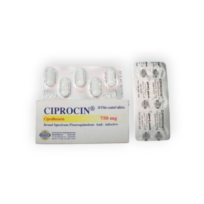 CIPROCIN 750 MG 10 TABLET
