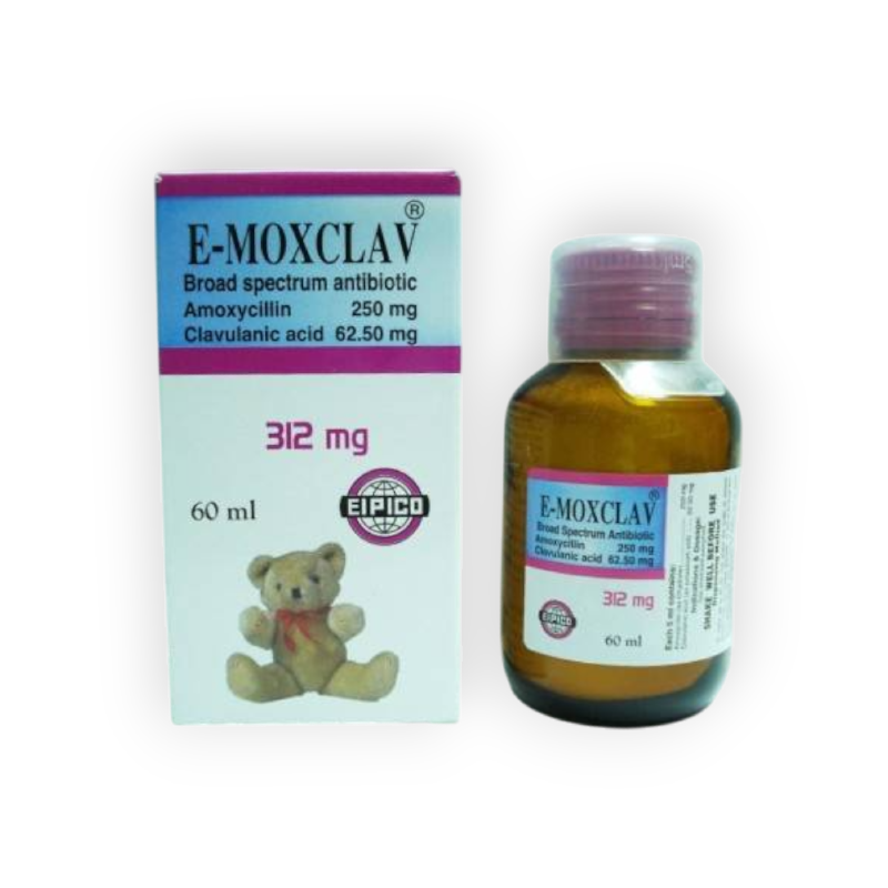 E-MOXCLAV 312 MG SYRUP 60 ML