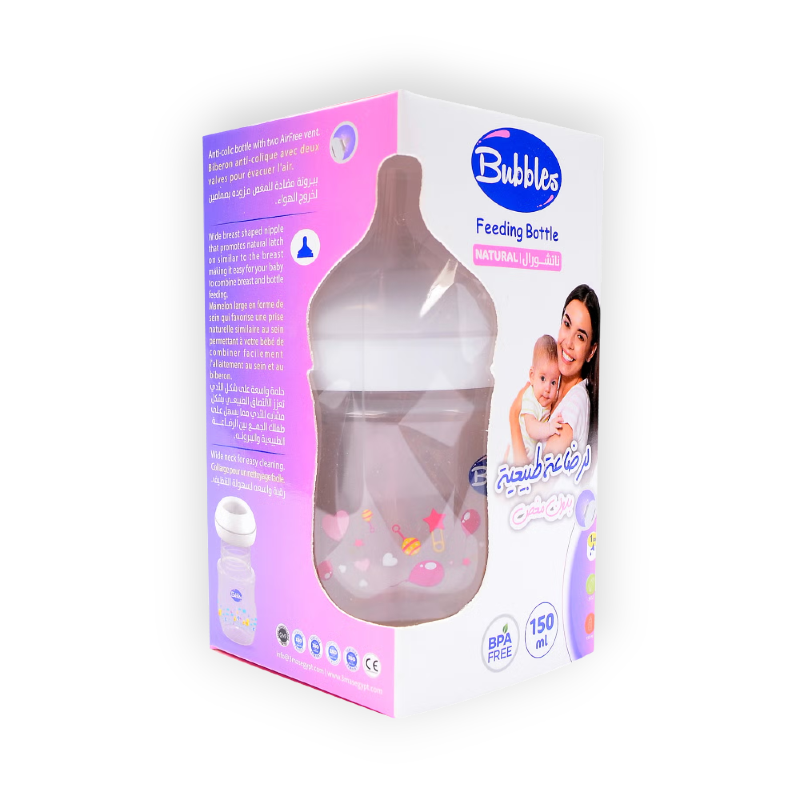BUbbLES FEEDING BOTTLE NATURAL 150ML 8058 (WHITE)