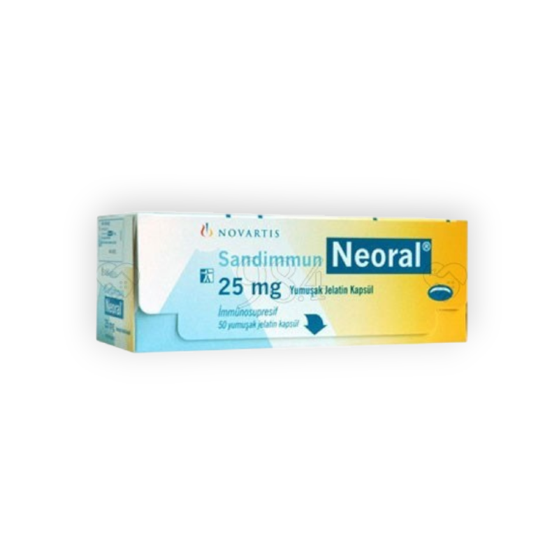 SANDIMMUN NEORAL 25 MG 50 CAPSULES