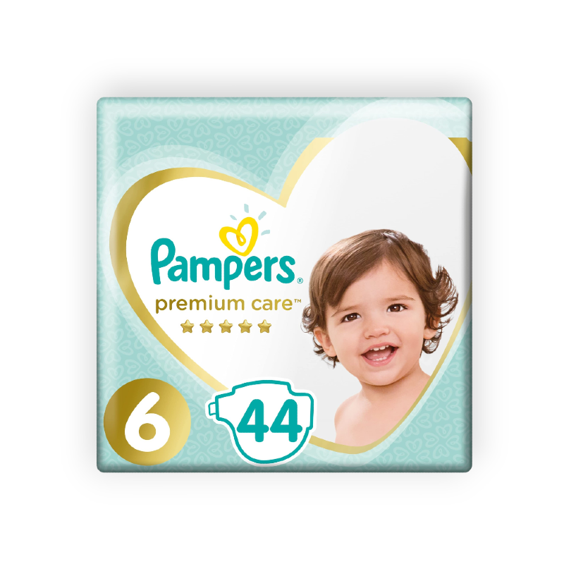 PAMPERS PREMIUM CARE (6) 44 DIAPERPERS