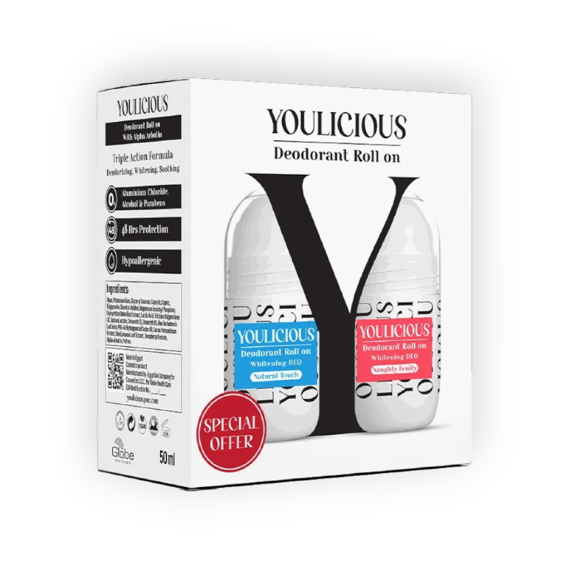 YOULICIOUS DEOD ROLL-ON (NATURAL TOUCH& FRUITY) 1+1 50ML