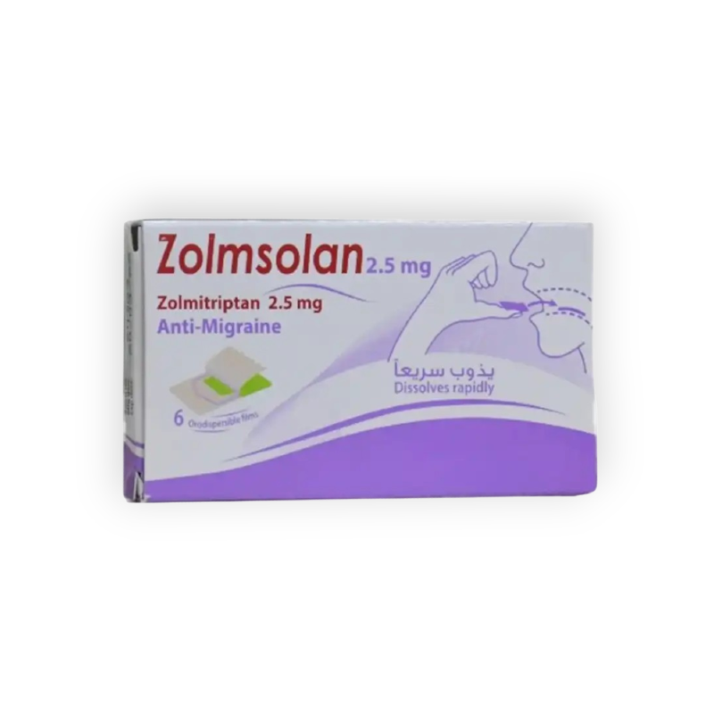 ZOLMSOLAN 2.5 MG 6 FILM سعر جديد
