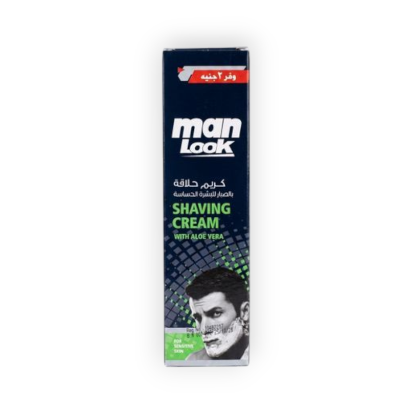 MAN LOOK SHAVING CREAM (ALOE VERA) 80GM وفر