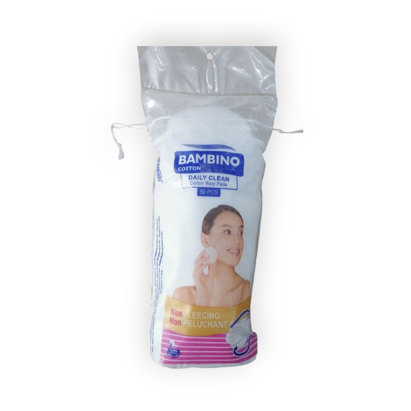 BAMBINO COTTON 50 PCS قطن مكياج مربع