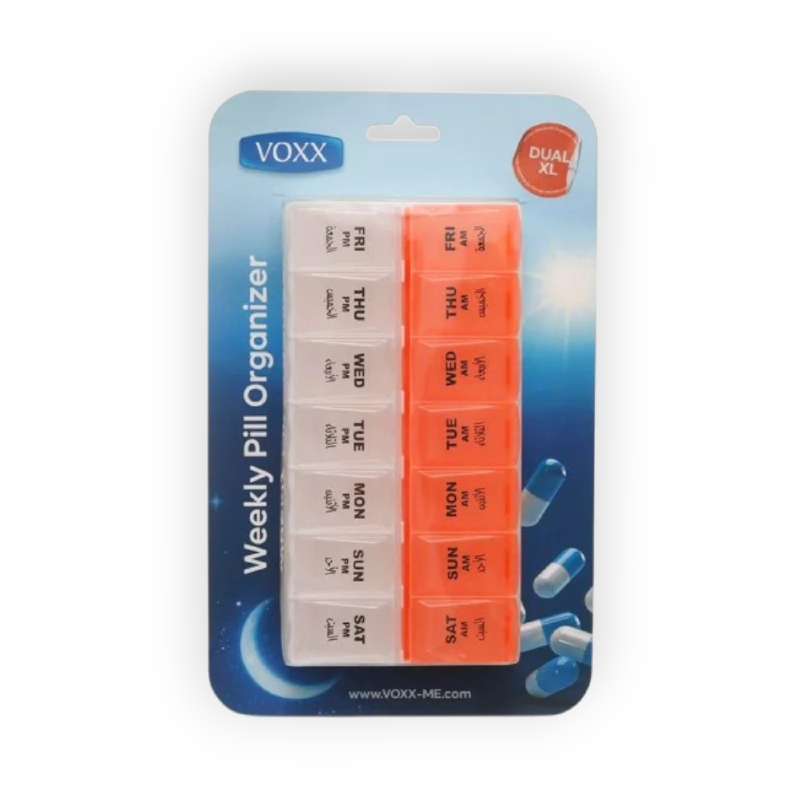 VOXX WEEKLY PILL BOX 2TIMES حافظه ادويه 2 جرعة