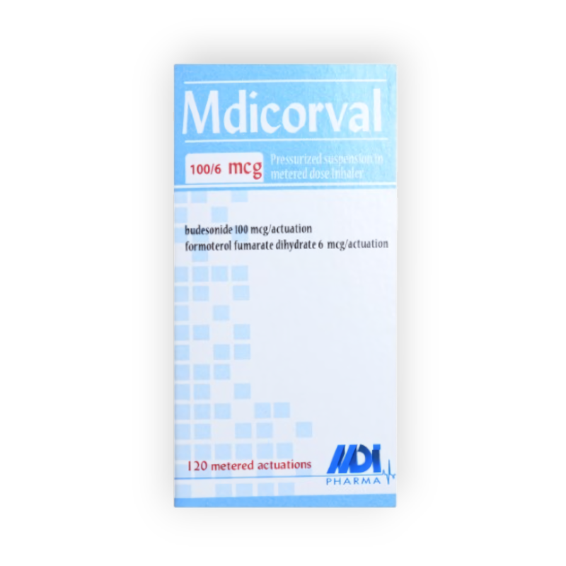 MDICORVAL 100 MCG INHALER سعر جديد