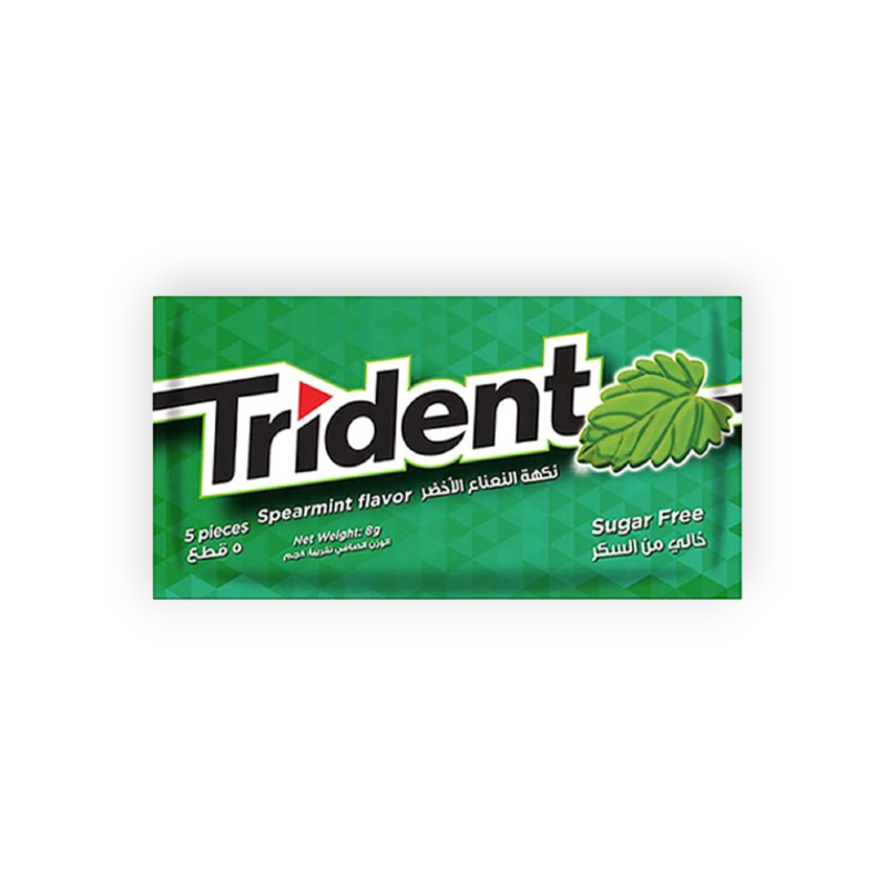 TRIDENT SPEARMINT 5 PCS (اخضر)