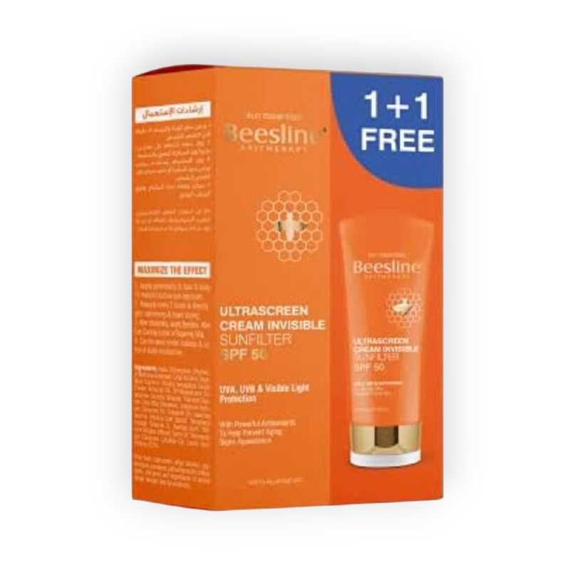BEESLINE ULTRASCREEN CREAM INVISIBLE SPF50 1+1FREE
