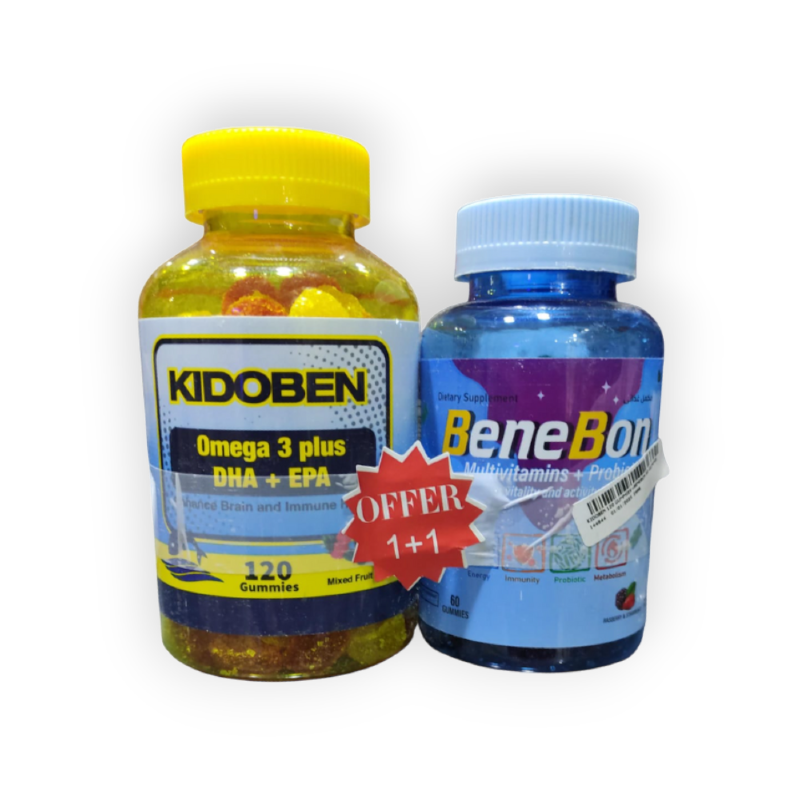 BENEBON MULTI-VIT 120P+KIDOBEN OMEGA 60 (1+1)