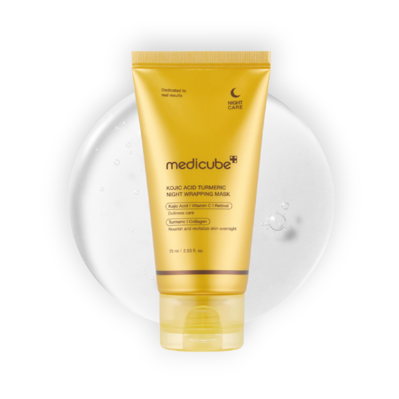 MEDICUBE KOJIC ACID TURMERIC NIGHT WRAPPING MASK 75ML