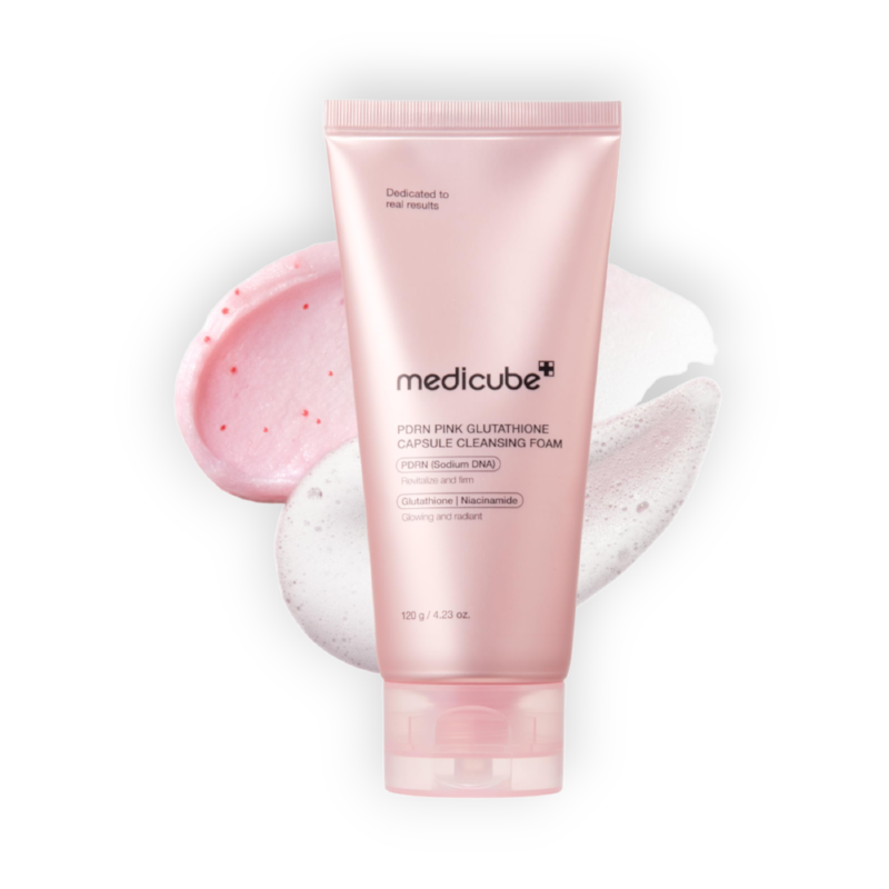 MEDICUBE PDRN PINK GLUTATHIONE CAPSULE CLEANSING FOAM 120G