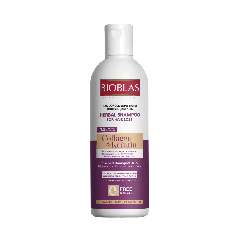 BIOBLAS HERBAL SHAMPOO COLLAGEN&KERATIN 300 ML