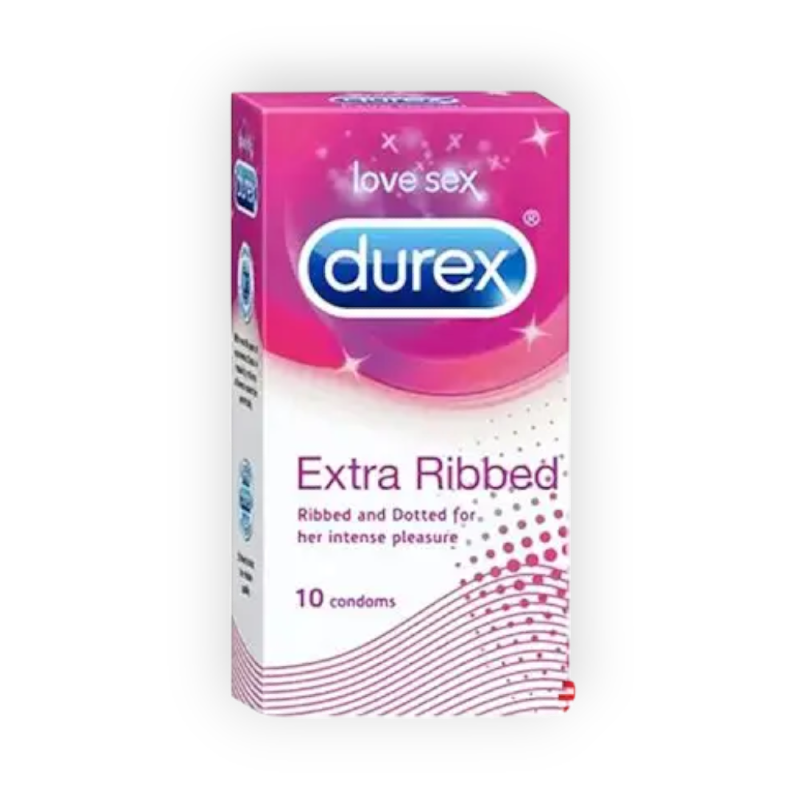 DUREX EXTRA RIBBED 10 PCS مستورد