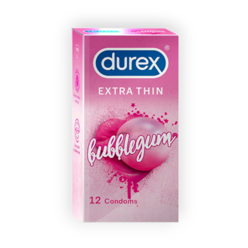 DUREX EXTRA THIN BUBBLE GUM 12PCS مستورد