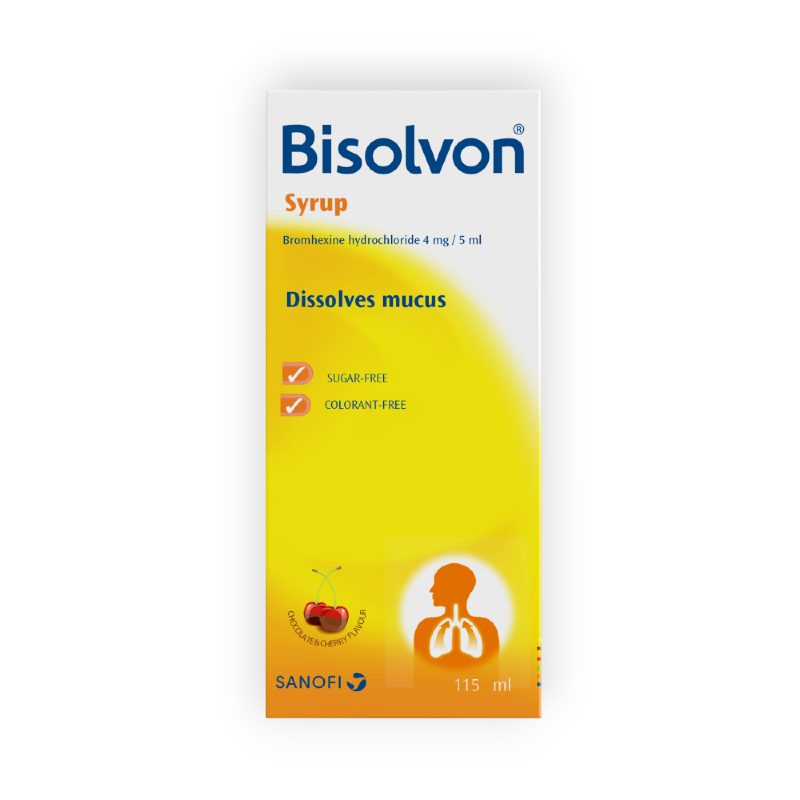 BISOLVON ELIXIR 4 MG   5 ML SYRUP 115 ML س ج