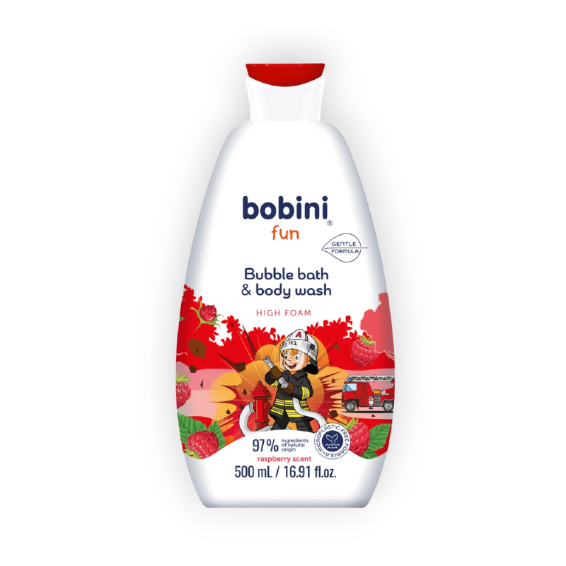 BOBINI FUN BATH&BODY WASH (RASPBERRY) 500ML