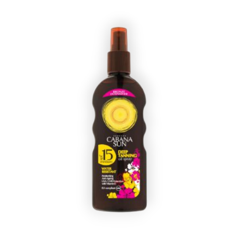 CABANA SUN DEEP TANNING OIL SPF15 SPRAY 200ML