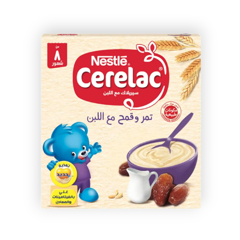 CERELAC DATES&WHEAT WITH MILK  125GM تمر وقمح ولب