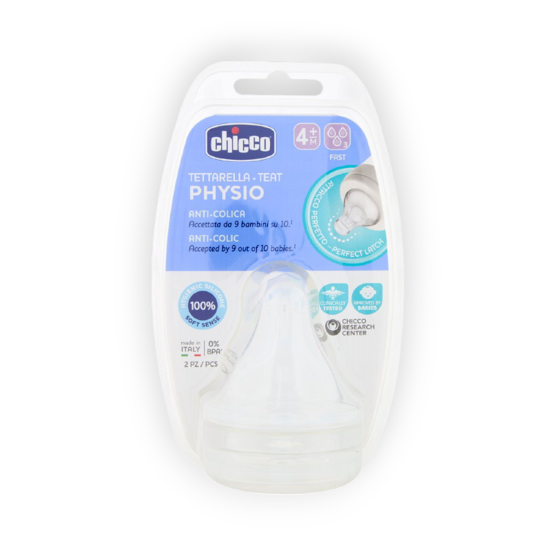 CHICCO PHYSIO ANTI-COLICA (+4)M 3FAST(22219) حلمة