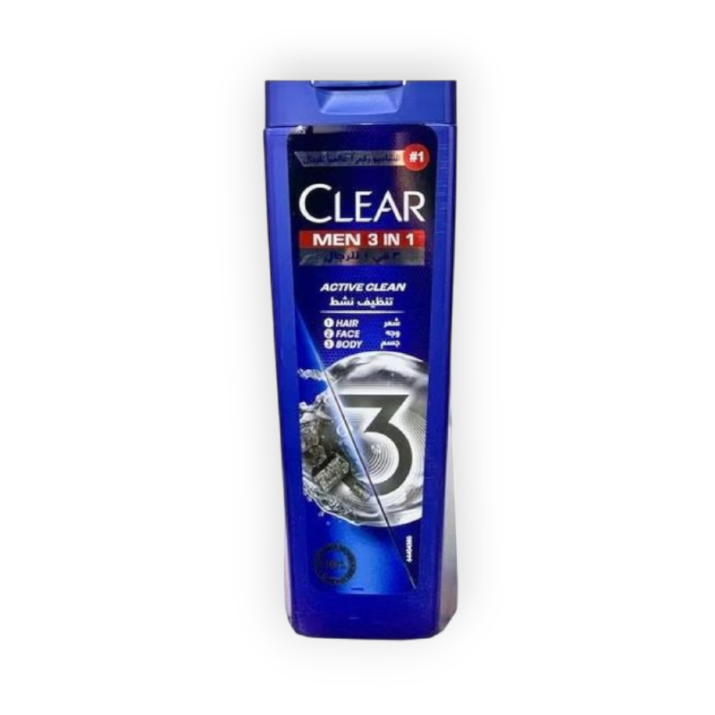 CLEAR SHAMPOO 3IN1 ACTIVE CLEAN 180ML OFF