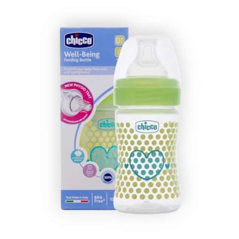CHICCO WELL BEING COLORS +0M GREEN (66206) 150ML ببرونة