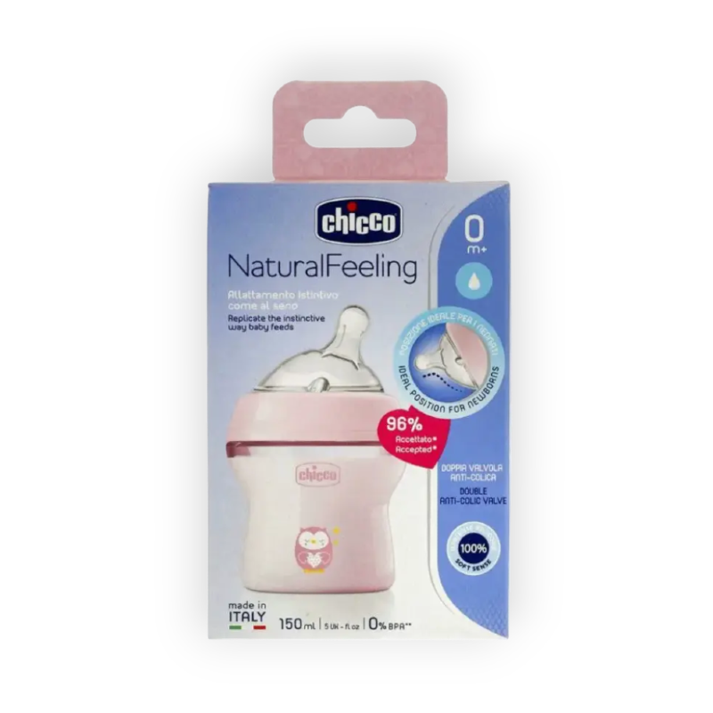 CHICOO NATURAL FEELING +0M (PINK) 150MLببرونة (53619)