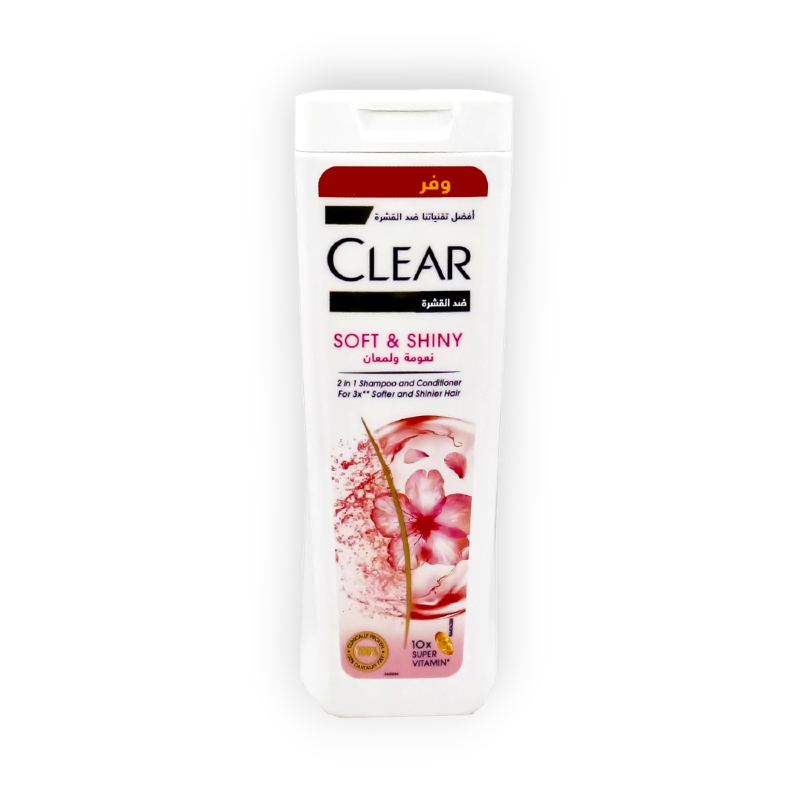 CLEAR SHAMPOO SOFT&SHINY  2IN1 F W 180ML وفر7