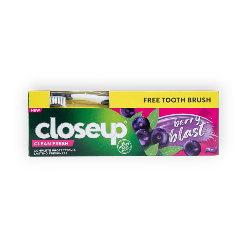 CLOSE UP CLEAN FRESH BERRY&BLAST 75ML +فرشه