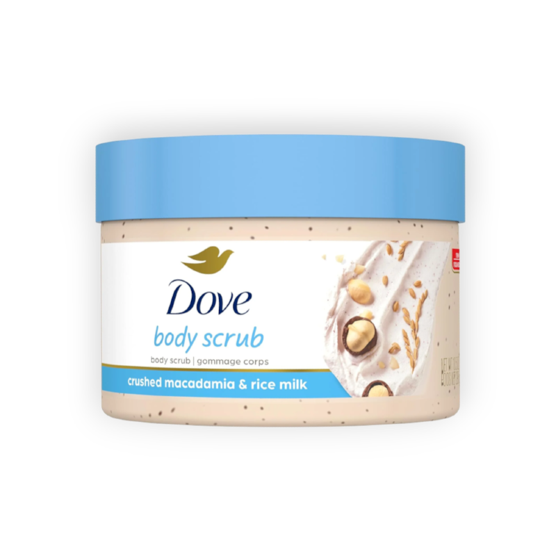 DOVE BODY SCRUB MACADAMIA&RICE MILK 298G