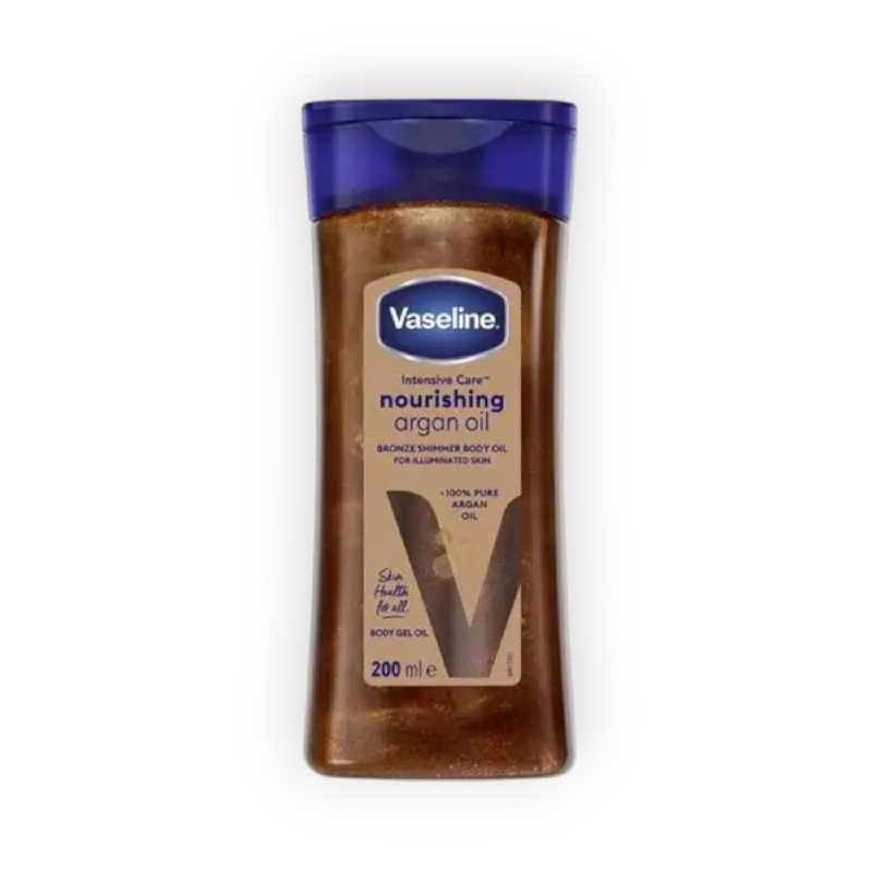 VASELINE NOURISHING ARGAN OIL SHIMMER BODY OIL 200ML