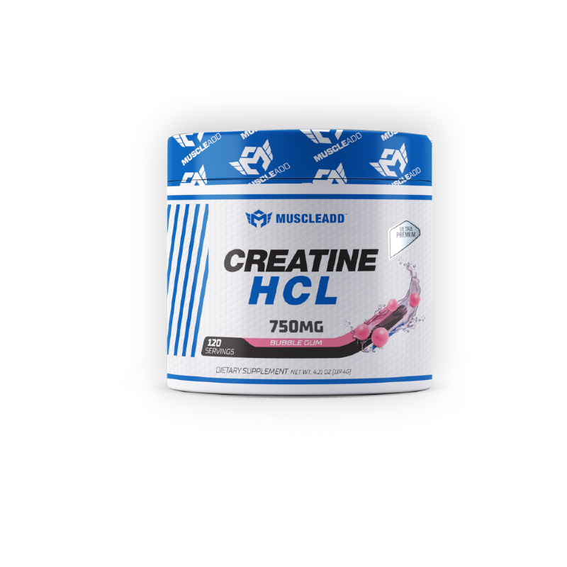 MUSCLE ADD CREATINE HCL120SERV 119G BUBBLE GUM