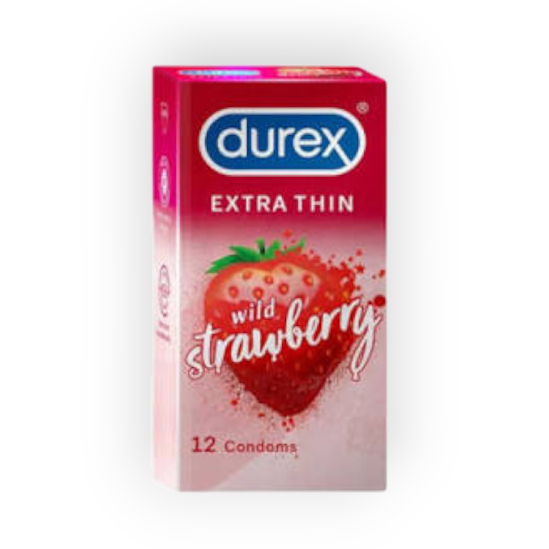 DUREX EXTRA THIN WILD STRAWBERRY12PCS مستورد