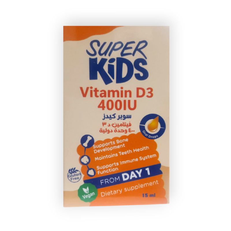 SUPER KIDS VITAMIN D3 400 I.U  15 ML