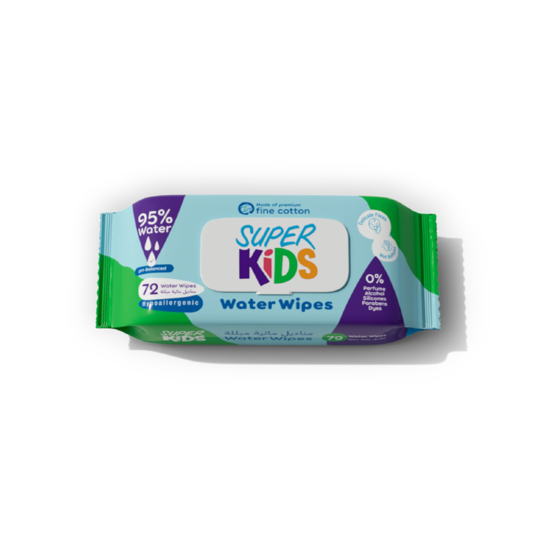 SUPER KIDS WATER WIPES 72 WIPES