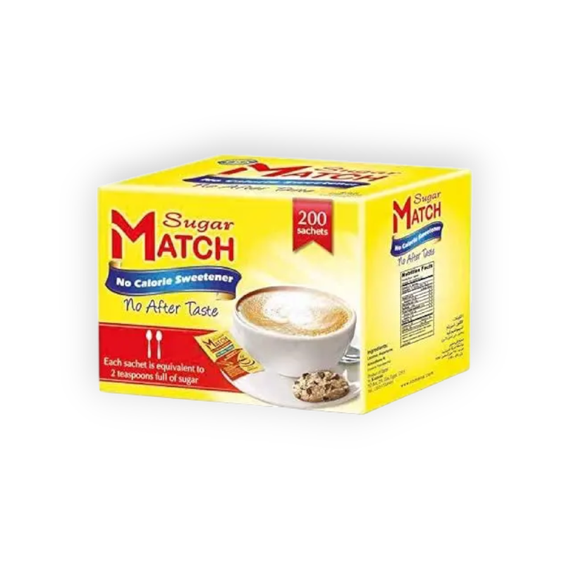SUGAR MATCH 200 SACHETS 2 TEASOONFUL سعر جديد