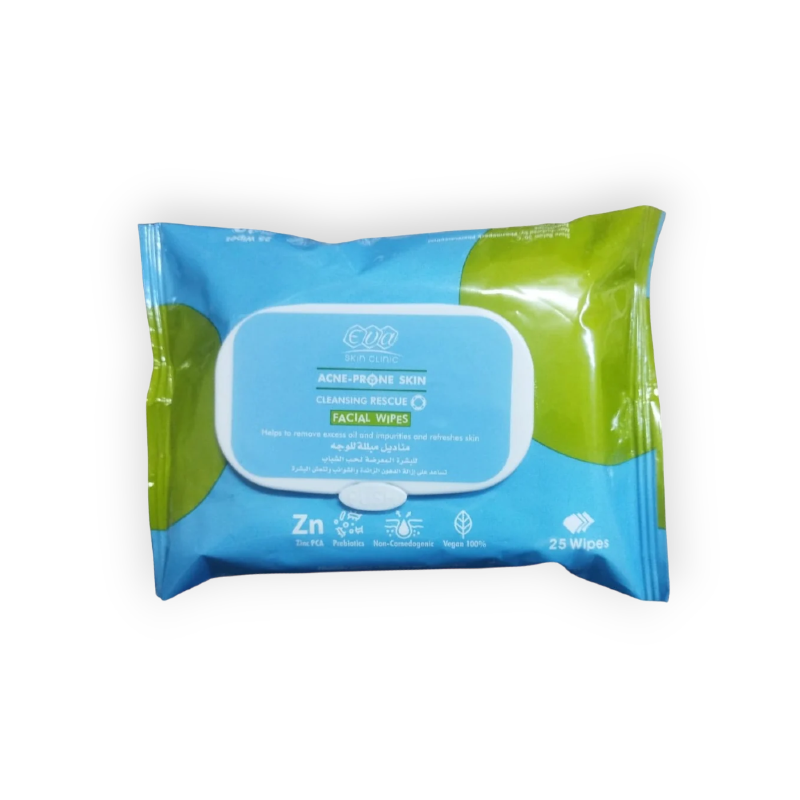 EVA ACNE PRONE SKIN FACIAL WIPES 25WIPES