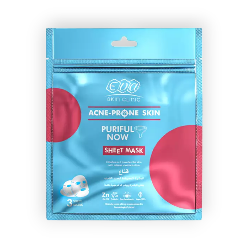EVA ACNE PRONE SKIN SHEET MASK 3PCS 42ML