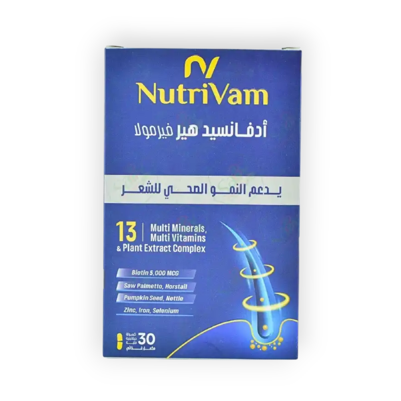 NUTRIVAM ADVANCED HAIR FORMULA 30 CAPSULE