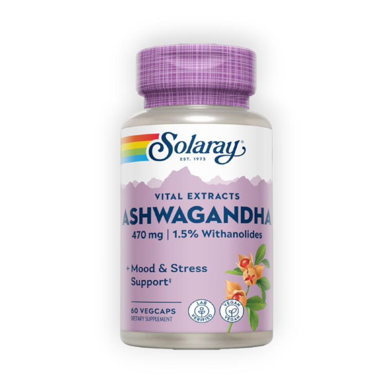SOLARAY ASHWAGANDA VIT EXTRACT 60 CAP