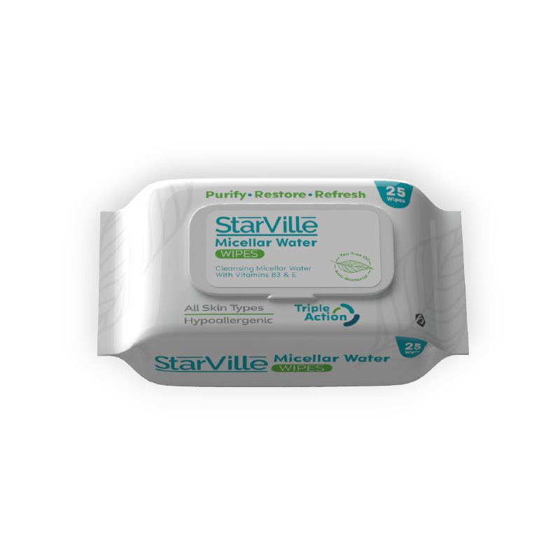 STARVILLE MICELLAR WATER WIPS 25PCS