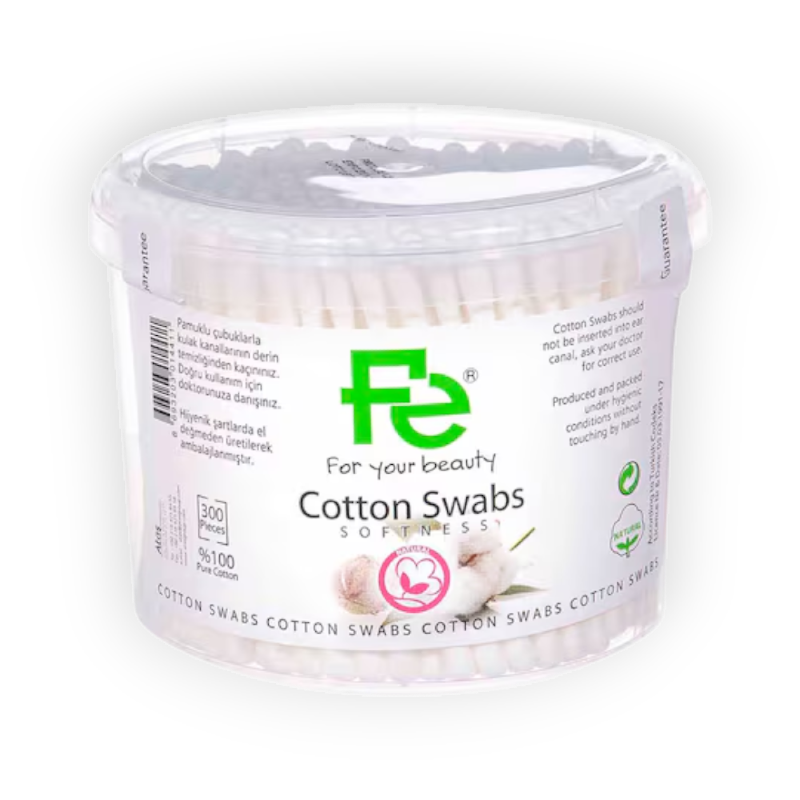 FE COTTON SWABS (300 PCS) مدور