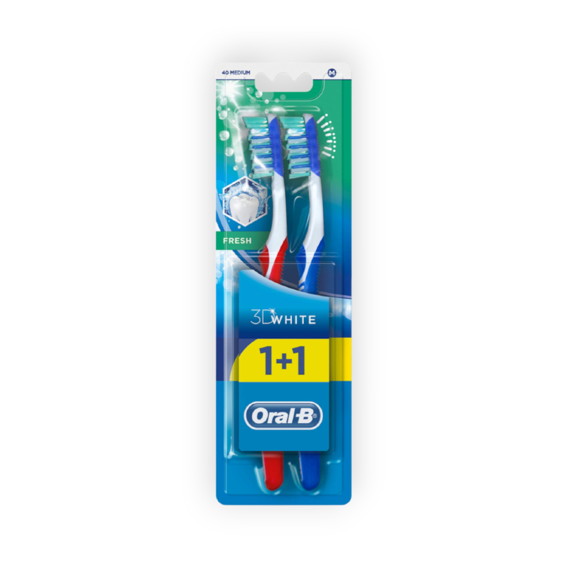 ORAL-B 3D FRESH 40 MEDIUM عرض 2 بسعر 1