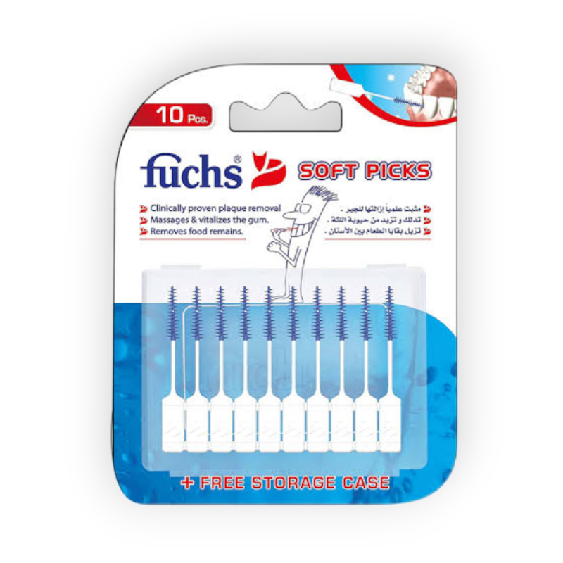 FUCHS SOFT PICKS 10PCS سلاكة اسنان