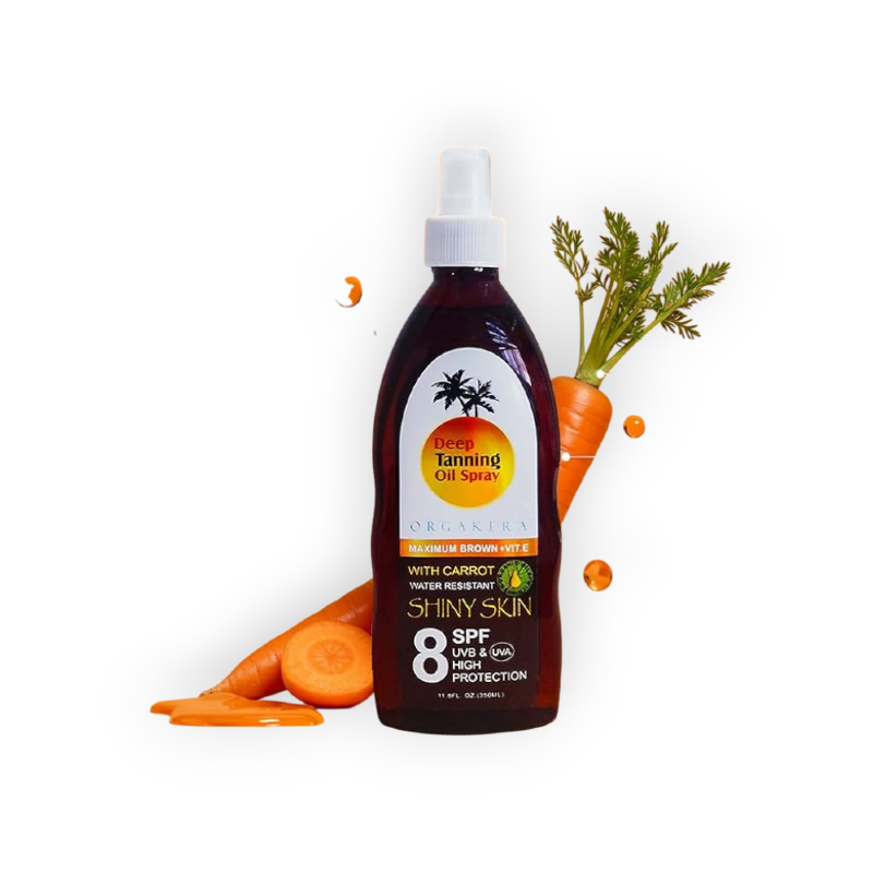 ORGAKERA DEEP TANNING OIL SPRAY 8SPF 350ML