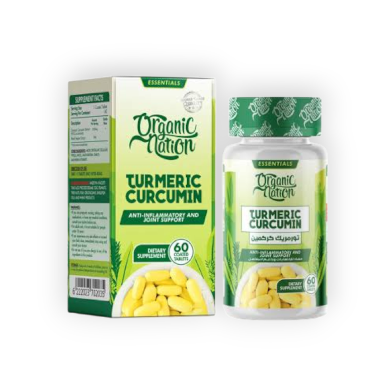 ORGANIC NATION TURMERIC+CURCUMIN 60TAB